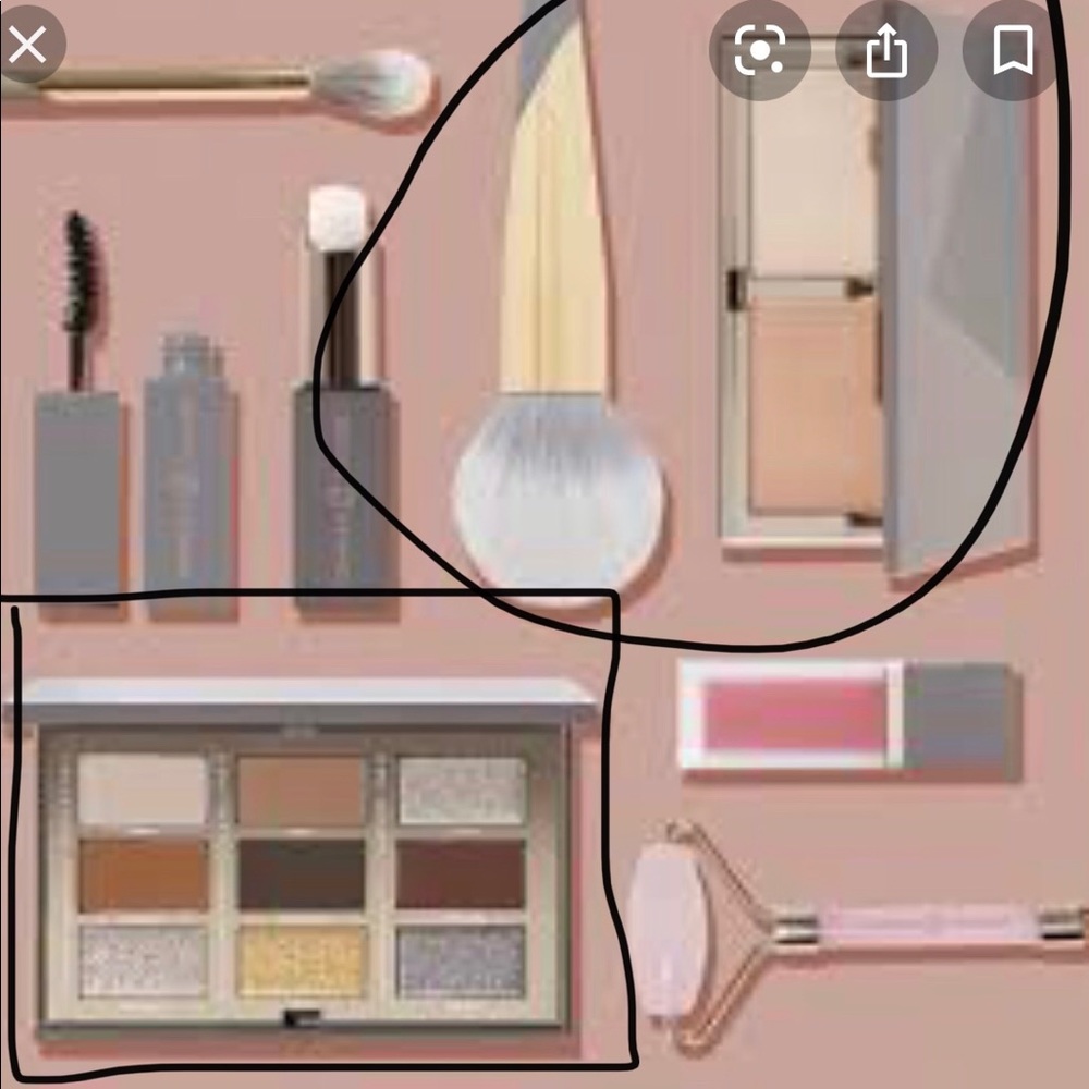 Makeup Set eyeshadow, blush, contour, powder brush